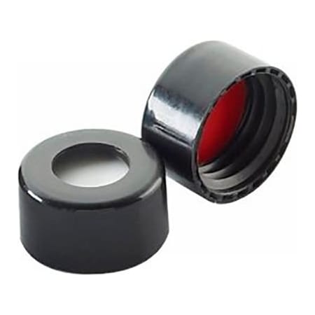 Cp Lab Safety. Wheaton ABC 9mm Black Open Top Screw Caps with PTFE/Silicone, Slit, Case of 1000 W225338-0801